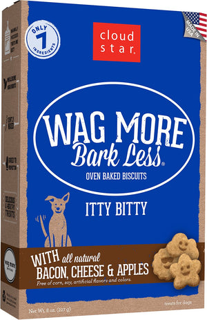 Cloud Star Wag More Bark Less Itty Bitty Oven Baked with Bacon, Cheese & Apples Dog Treats, 8-oz