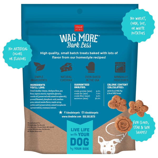 Cloud Star Wag More Bark Less Friandises molles et moelleuses sans céréales au cheddar affiné lisse pour chiens, 5 oz