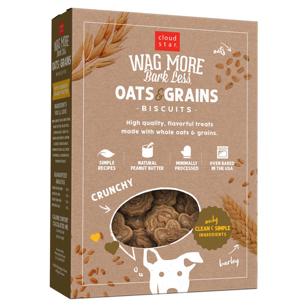 Cloud Star Wag More Bark Less Oven Baked with Crunchy Peanut Butter Cookie Recipe Dog Treats