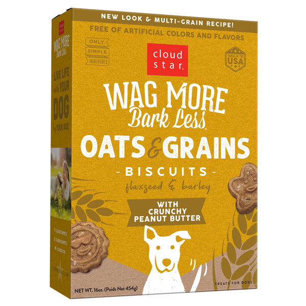 Cloud Star Wag More Bark Less Oven Baked with Crunchy Peanut Butter Cookie Recipe Dog Treats