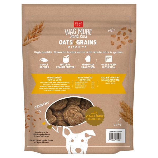 Cloud Star Wag More Bark Less Oven Baked with Crunchy Peanut Butter Cookie Recipe Dog Treats