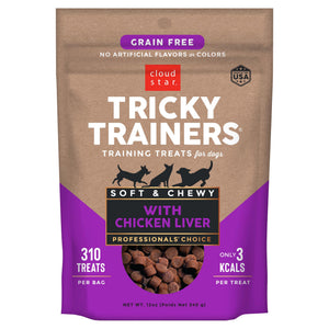 Cloud Star Tricky Trainers Chewy Grain Free Liver Flavor Dog Treats