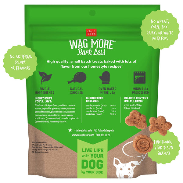 Cloud Star Wag More Bark Less Croquettes molles et moelleuses sans céréales au poulet et patate douce pour chien, 5-oz