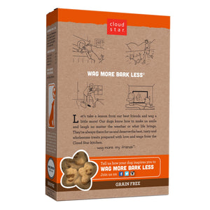 Cloud Star Wag More Bark Less Grain-Free Itty Bitty Oven Baked with Peanut Butter & Apples Dog Treat, 7-oz