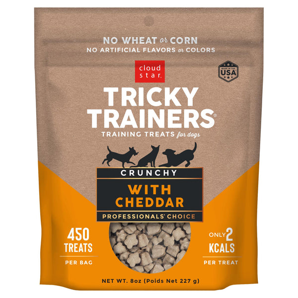 Cloud Star Crunchy Tricky Trainers Cheddar Flavor Dog Treats, 8-oz