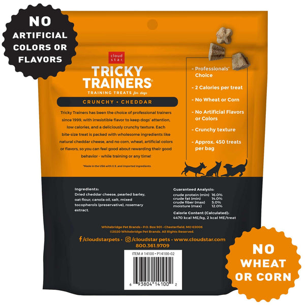 Cloud Star Crunchy Tricky Trainers Cheddar Flavor Dog Treats, 8-oz