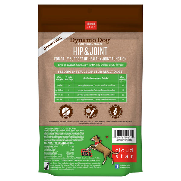 Cloud Star Dynamo Dog Croquettes molles pour hanches et articulations au poulet Friandises pour chiens