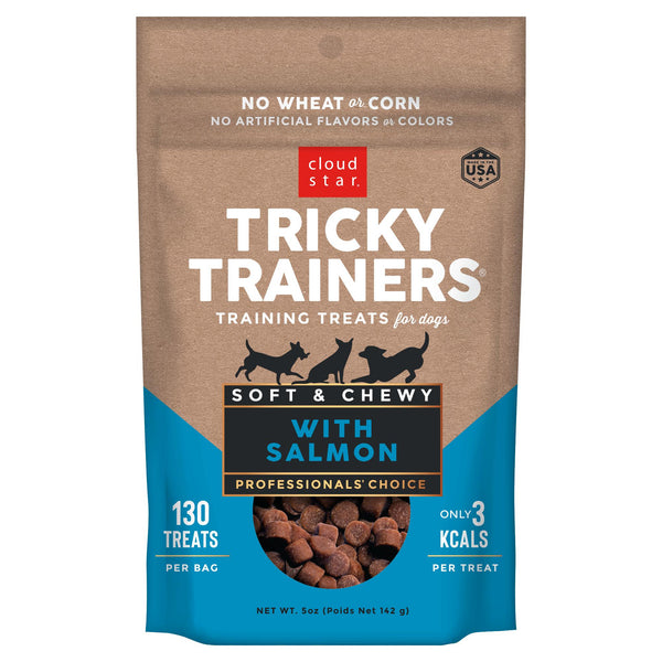 Cloud Star Chewy Tricky Trainers Salmon Flavor Dog Treats