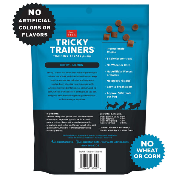 Cloud Star Chewy Tricky Trainers Salmon Flavor Dog Treats