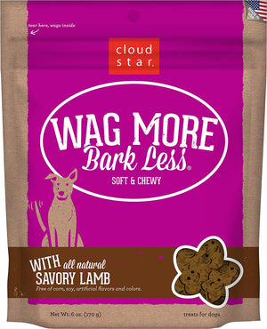 Cloud Star Wag More Bark Less Friandises molles et moelleuses à l'agneau savoureux pour chiens, 6 oz