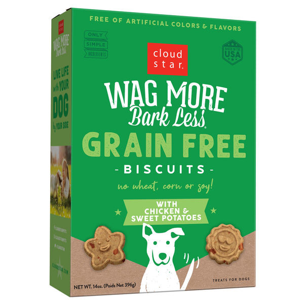 Cloud Star Wag More Bark Less Grain-Free Oven Baked with Chicken & Sweet Potatoes Dog Treats