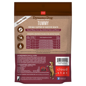 Cloud Star Dynamo Dog Tummy Friandises molles à mâcher Formule Citrouille et Gingembre pour chiens