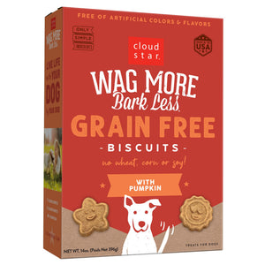 Cloud Star Wag More Bark Less Grain-Free Oven Baked with Pumpkin Dog Treats