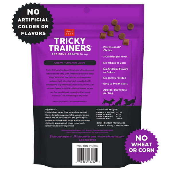 Cloud Star Chewy Tricky Trainers Liver Flavor Dog Treats