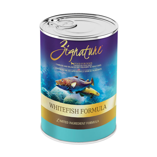 Zignature Whitefish Limited Ingredient Formula Wet Dog Food Can