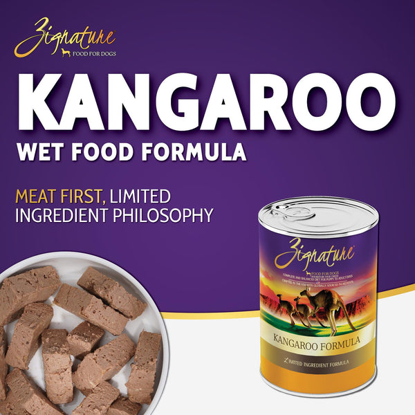 Zignature Kangaroo Limited Ingredient Formula Wet Dog Food Can