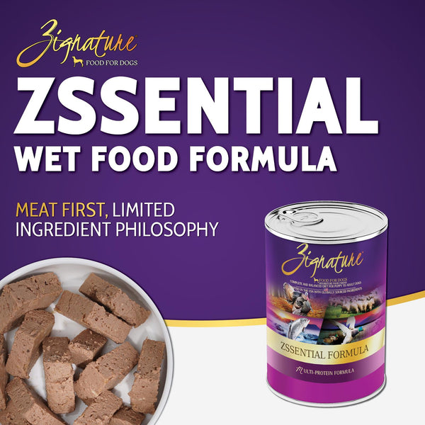 Zignature Zssential Multi-Protein Formula Wet Dog Food Can