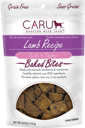Caru Soft 'n Tasty Baked Bites Recette d’agneau Gâteries pour chiens sans grain, 113-gram