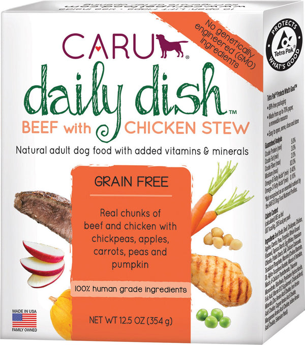 Caru Daily Dish Beef with Chicken Stew Grain-Free Wet Dog Food