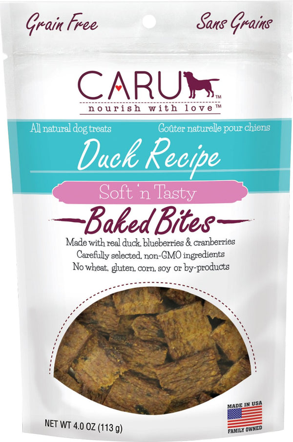 Caru Soft 'n Tasty Baked Bites Recette de canard Friandises pour chiens sans grain, 113-gram