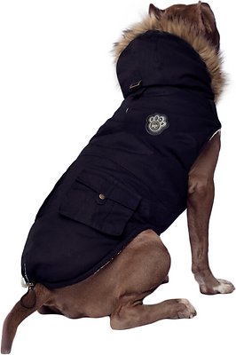 Canada Pooch Alaskan Army Dog Parka, Black