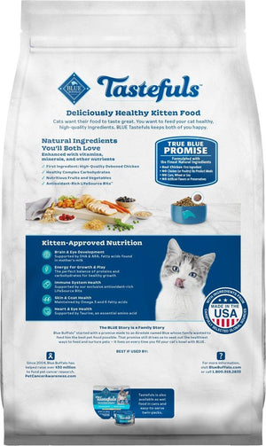 Blue Buffalo BLUE Tastefuls Chicken & Brown Rice Kitten Dry Cat Food