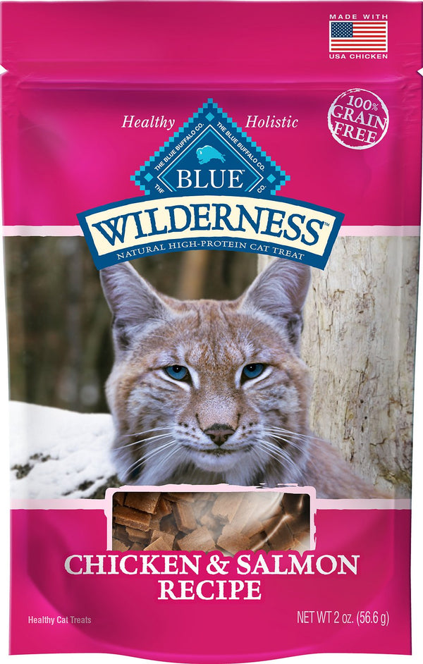 Blue Buffalo Wilderness Chicken & Salmon Grain-Free Cat Treats, 2-oz