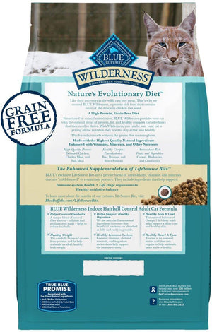 Blue Buffalo BLUE Wilderness Indoor Hairball Control with Chicken Grain-Free Dry Cat Food