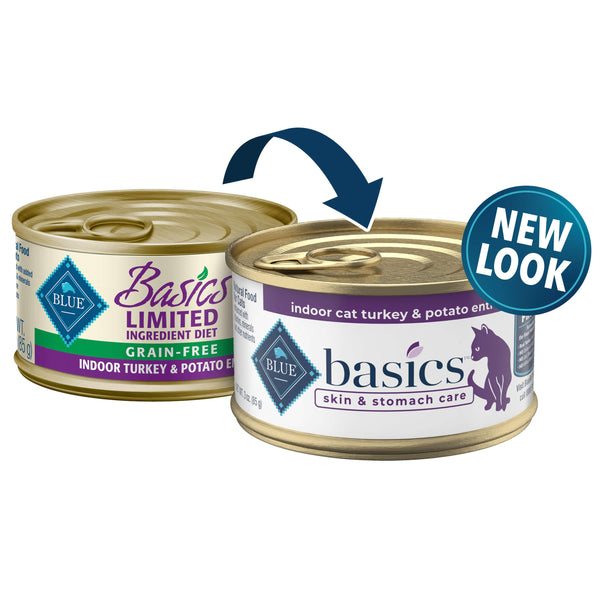 Blue Buffalo Basics Skin & Stomach Care Natural Turkey & Potato Entree Indoor Adult Grain-Free Wet Cat Food
