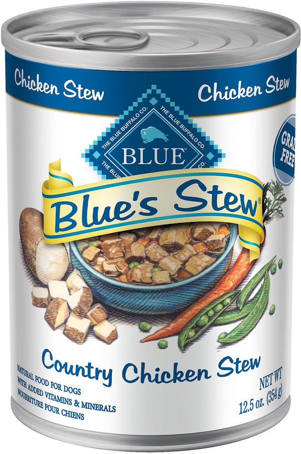 Blue Buffalo Blue's Country Chicken Stew Grain Free Wet Dog Food Can