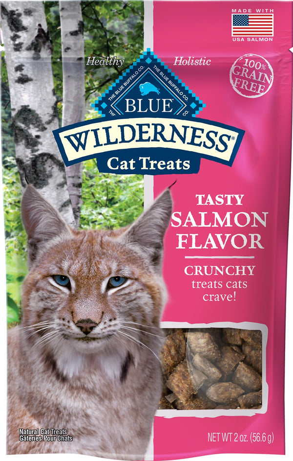 Blue Buffalo Wilderness Salmon Formula Crunchy Grain-Free Cat Treats, 2-oz