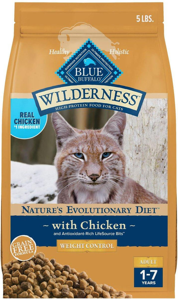 Blue Buffalo BLUE Wilderness Weight Control with Chicken Grain-Free Dry Cat Food