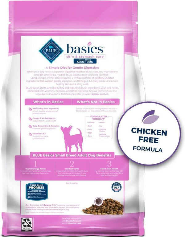 Blue Buffalo BLUE Basics Skin & Stomach Care Turkey & Potato Small Breed Adult Dry Dog Food