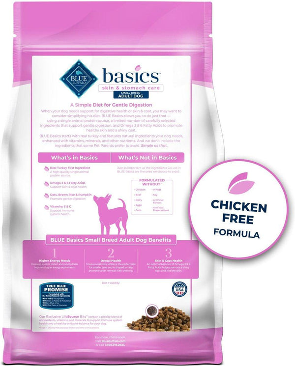 Blue Buffalo BLUE Basics Skin & Stomach Care Turkey & Potato Small Breed Adult Dry Dog Food