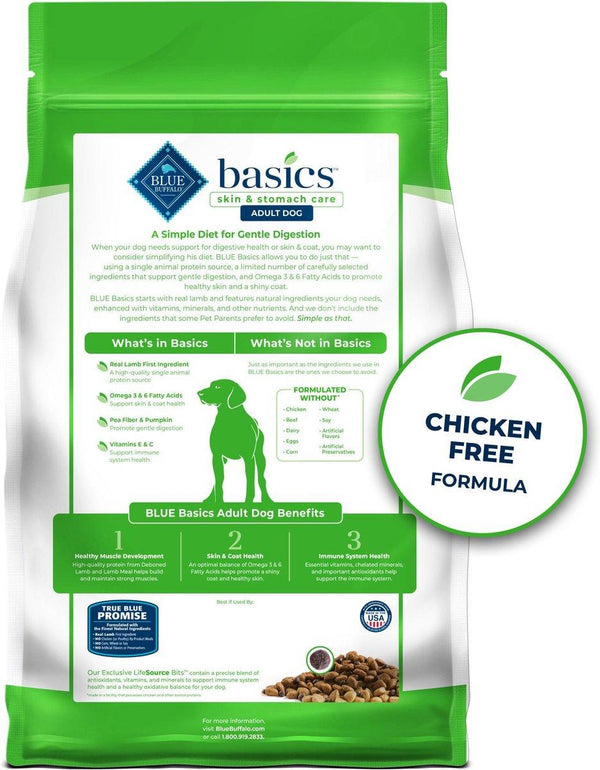 Blue Buffalo BLUE Basics Skin & Stomach Care Lamb & Potato Adult Grain-Free Dry Dog Food