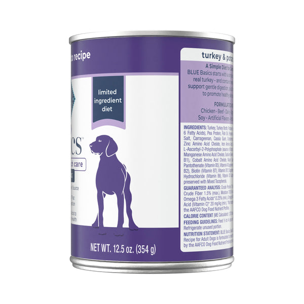 Blue Buffalo Basics Skin & Stomach Care Natural Turkey & Potato Adult Grain-Free Wet Dog Food