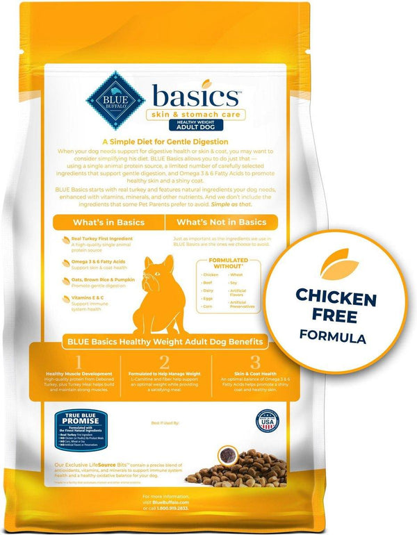 Blue Buffalo BLUE Basics Skin & Stomach Care Healthy Weight Turkey & Potato Adult Dry Dog Food