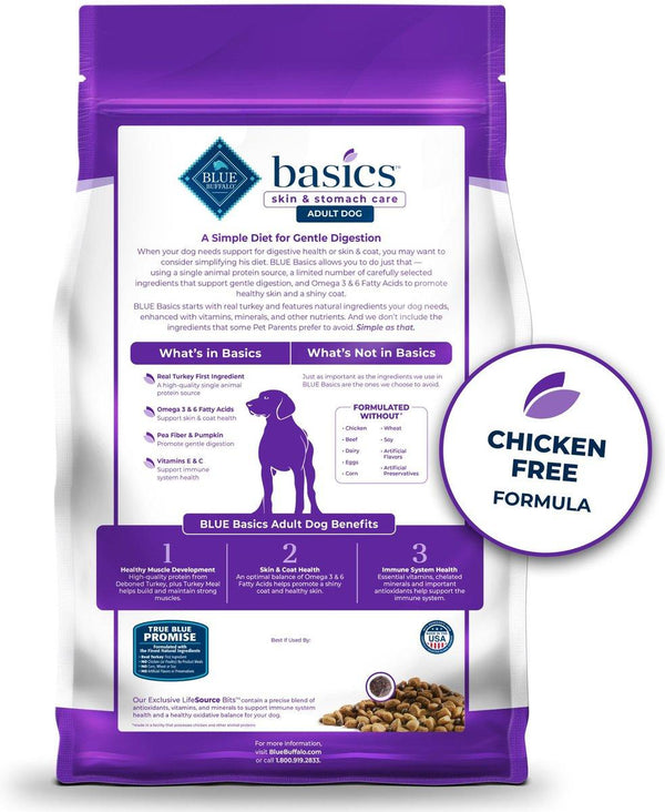 Blue Buffalo BLUE Basics Skin & Stomach Care Turkey & Potato Adult Grain-Free Dry Dog Food
