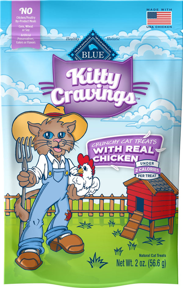 Blue Buffalo Kitty Cravings Chicken Crunchy Cat Treats, 2-oz