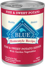 Blue Buffalo Homestyle Recipe Fish & Sweet Potato Dinner with Garden Vegetables Wet Dog Food Can