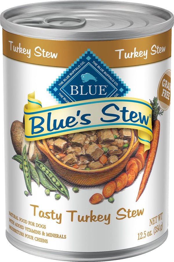 Blue Buffalo Blue's Tasty Turkey Stew Grain Free Wet Dog Food Can,