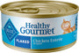 Blue Buffalo Healthy Gourmet Entrée de poulet en flocons en sauce Nourriture humide pour chats en boîte