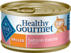 Blue Buffalo Healthy Gourmet Grilled Salmon Entree in Gravy Wet Cat Food Can