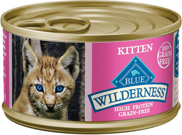 Blue Buffalo Wilderness Kitten Salmon Grain-Free Wet Cat Food Can