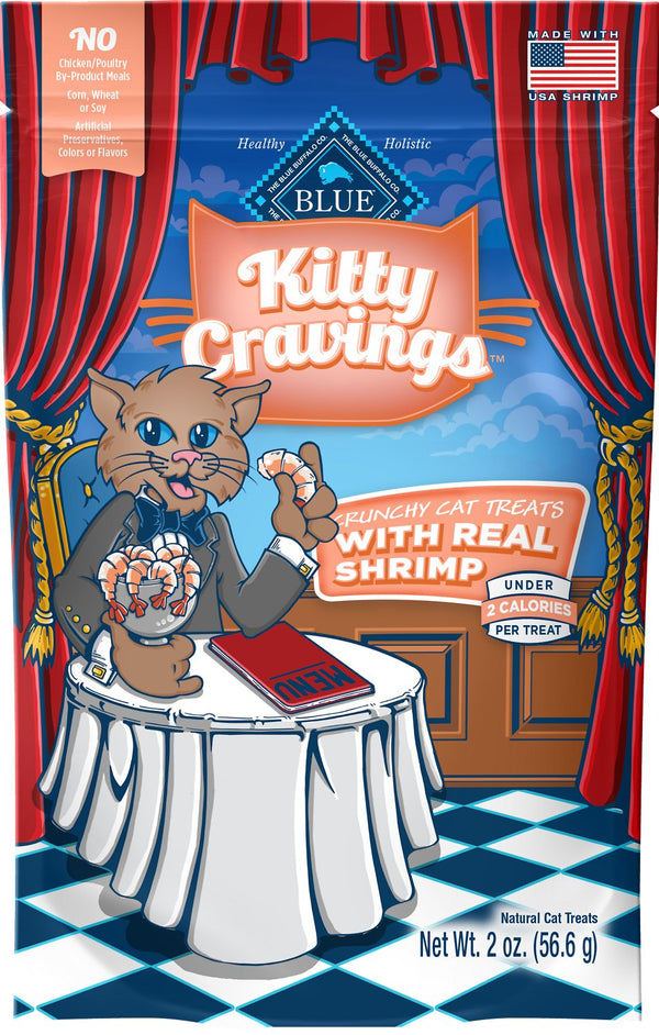 Blue Buffalo Kitty Cravings Shrimp Crunchy Cat Treats, 2-oz