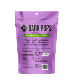 BIXBI Bark Pops Rotisserie Chicken Flavor Dog Treats, 4-oz