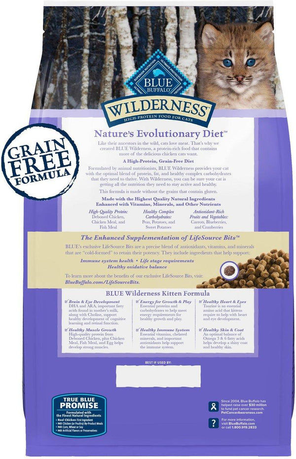 Blue Buffalo BLUE Wilderness High-Protein with Chicken Kitten Grain-Free Dry Cat Food