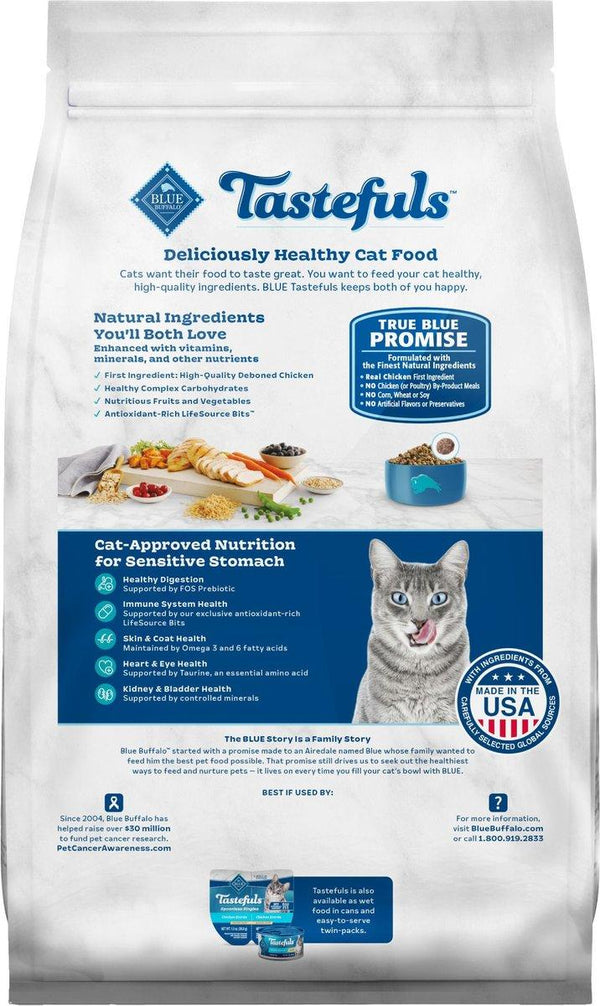 Blue Buffalo BLUE Tastefuls Sensitive Stomach Chicken & Brown Rice Adult Dry Cat Food