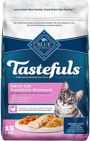 Blue Buffalo BLUE Tastefuls Sensitive Stomach Chicken & Brown Rice Adult Dry Cat Food