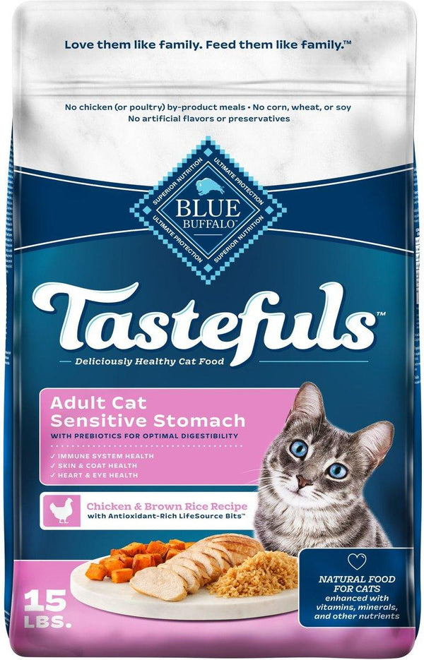 Blue Buffalo BLUE Tastefuls Sensitive Stomach Chicken & Brown Rice Adult Dry Cat Food